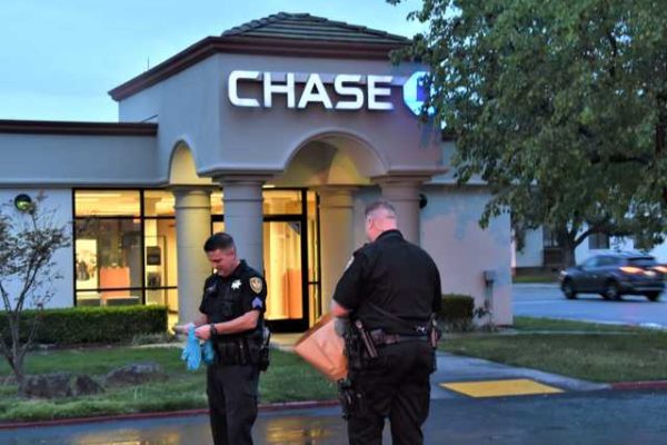 California 03132018 - Suspicious package left at Chase Bank branch