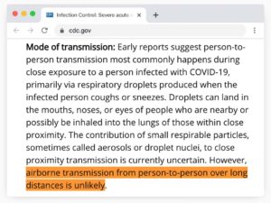 CDC COVID-19 Infection Prevention and Control Recommendations.