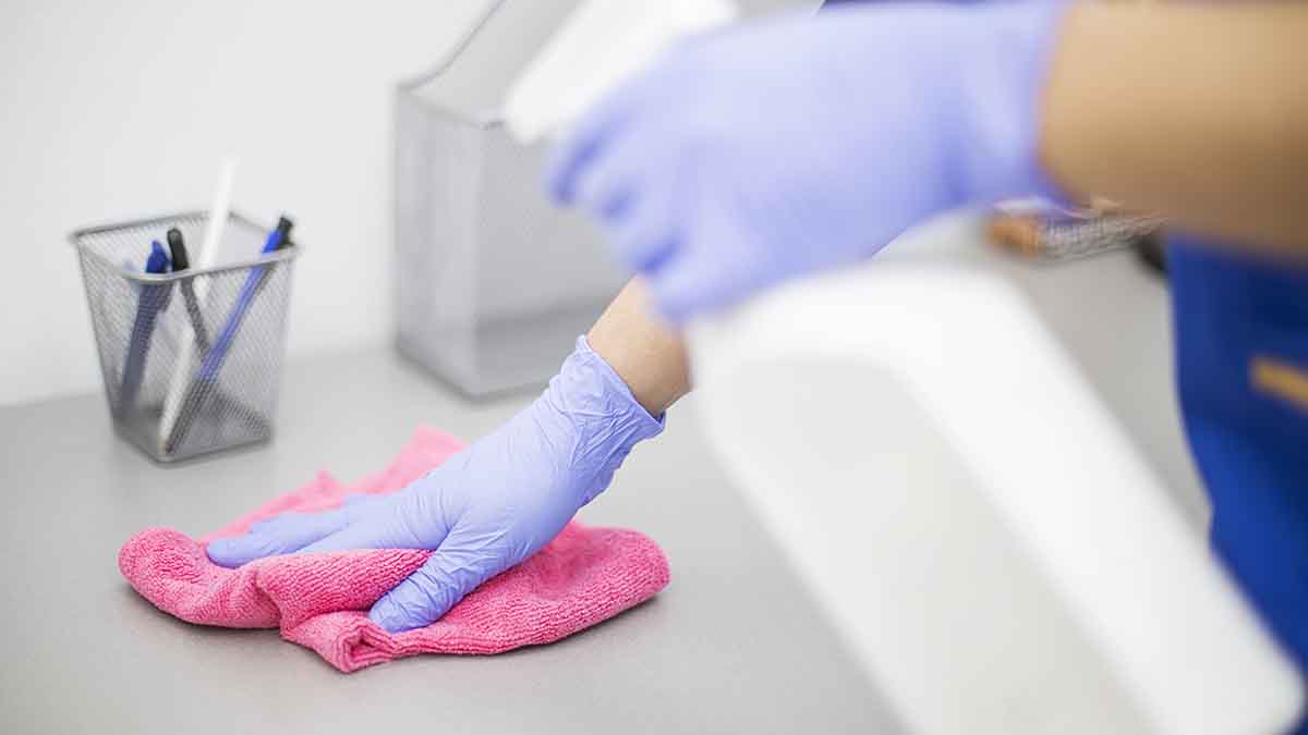 Disinfecting Mail Handling Personnel Equipment.