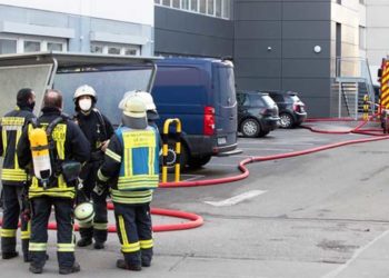 Fire fighters responding to a call