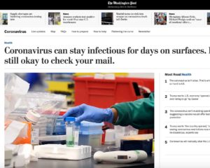 COVID-19 Mail Media Coverage: Washington Post, 2020-03-17.
