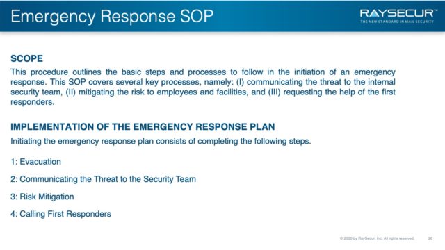 Mail Security Risk Assessment SOP Planning 26 - Mail Security ERP Scope.
