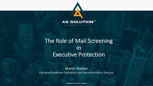 Mail Security in Executive Protection: Martin Nielsen 1.