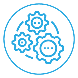 Blue gears icon