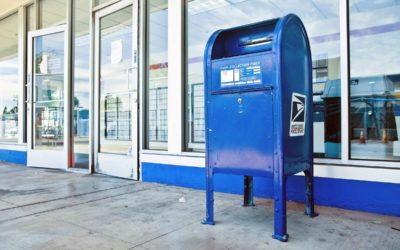 USPS Blue Mail Boxes.