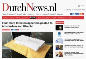 White Powder Mail Netherlands 2020 Nov: #2 DutchNews.