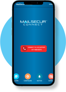 iPhone x2 showing Mailsecur live support call